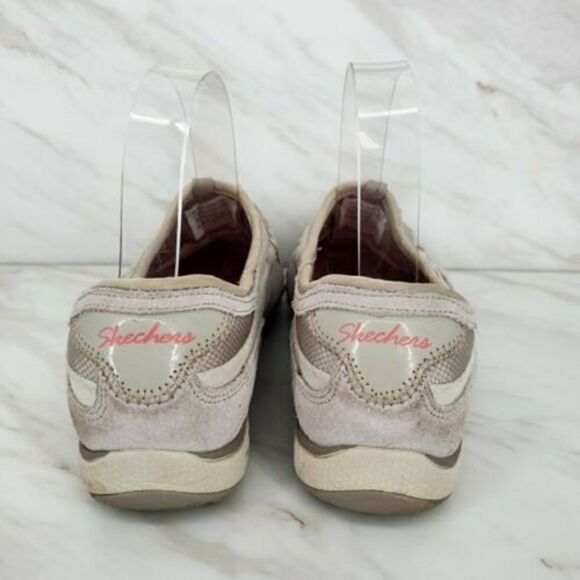 Skechers‎ Relaxed Fit Womens 8.5 Memory Foam Tan Pink Slip On Shoes 22451 - Picture 3 of 7